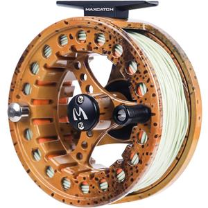 M MAXIMUMCATCH Maxcatch ECO Large Arbor Fly Fishing Reel (3/4wt 5/6wt 7/8wt) and Pre-Loaded Fly Reel with Line Combo