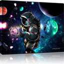Sosolong Planet Astronaut Canvas Wall Art,outer Space Wall Decor For Boys Bedroom Living room 3