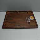 THETCHRY Walnut Wood Cutting Boards for Kitchen, End Grain Chopping Board Double Sided, Large Cutting Board with Handle, Charcuterie Butcher Block for Meal Prep & Serving with Gift Box, 17"13"1"