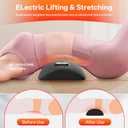 3-in-1 Electric Lumbar Support Pillow for Bed and Chair, Triple Fusion Back Massager with Heated, Vibration and Traction for Lower Back Pain Relief and Spine Support, Gray
