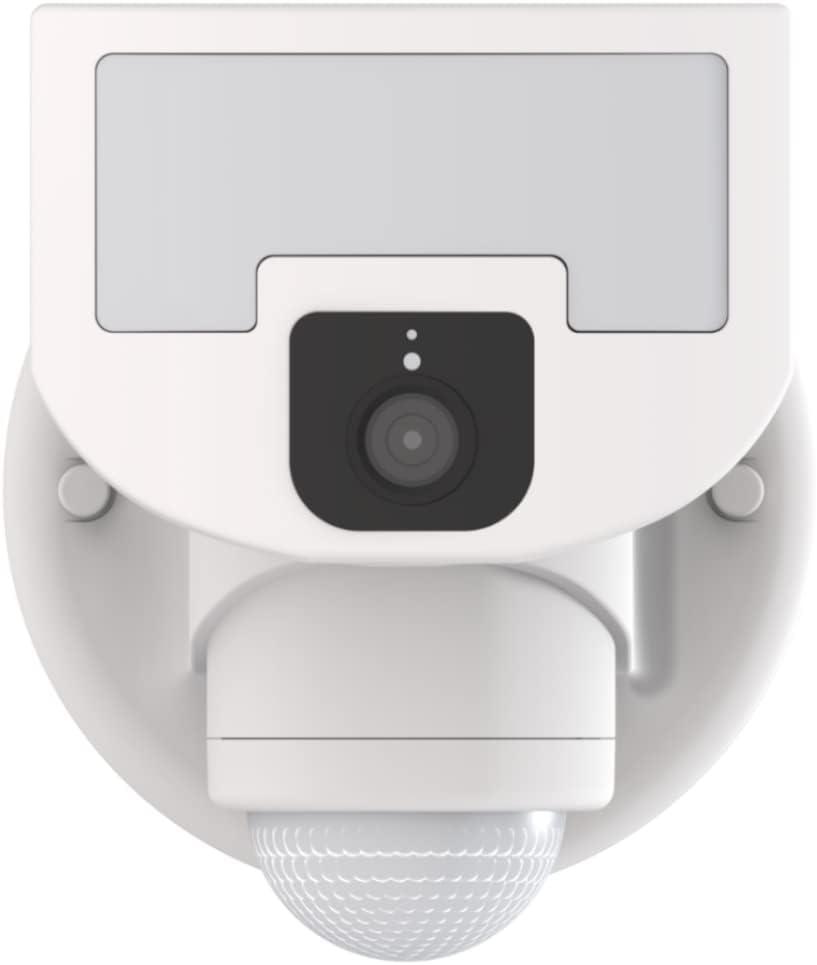 Outdoor Motion Sensor Tracking Floodlight WiFi Security LED Light Camera (White) Versonel Nightwatcher VSL95 Robotic, 1080p, NO Monthly Fees, Free App, Alexa, Google Assistant, Smart Things, 32GB SD