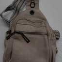 Sling Bag For Women Faux Leather Small Casual Daypack Backpack Fanny Pack Crossbody Chest Bags Purse (7L, 7l-light Grey)