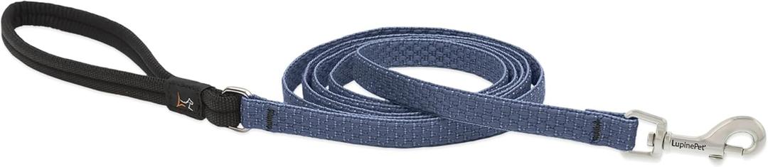 LupinePet ECO Recycled 1/2" Padded Handle Leash for Small Dogs, Cats & Other Small Pets – 4-ft or 6-ft Length (Mountain Lake, Regular: 6-ft Long)