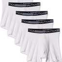 Nautica Men's 5 Pack Classic Cotton Boxer Briefs, L
