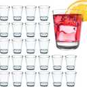 LULULOVE 1.5 Ounce Shot Glasses Set with Heavy Base, 24 Pack Clear Shot Glass