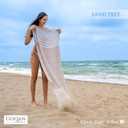 2 x GOQAN Turkish Beach Towel Oversized 39x71 | Thin, Lightweight, 100% Cotton and Sand Free Towel is Suitable for Beach, Bathroom, Pool, Travel & Swim | Odor Free Thanks to Quick Dry Property - Beige