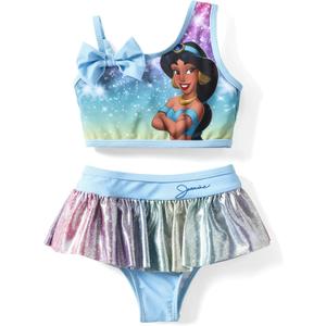 Disney Princess Moana Ariel Mickey and Friends Toddler Girls 2 Piece Tankini Bathing Suits Summer Rash Guard Swimwear
