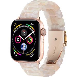 HOPO Compatible With Apple Watch Band 38mm 40mm 41mm 42mm 44mm 45mm 46mm 49mm,Resin Watch Strap Bracelet Wristband Fashion Lightweight Replacement For iWatch Bands Series 11 Ultra 10 9 8 7 6 5 4 3 2 1 SE for Women Men