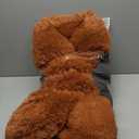 Bedsure Calming Dog Bed for Medium Dogs - Donut Washable Medium Pet Bed, 30 inches Anti-Slip Round Fluffy Plush Faux Fur Cat Bed, Fits up to 45 lbs Pets, 30"L x 30"W x 8"Th, Copper