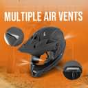 OUMURS Adult ATV Dirt Bike Helmet with Goggles Gloves & Mask Adjustable Sun Visor Motorcycle Adults Helmet Off-Road Motocross Downhill Moped MX for Unisex-Adult-Matte Black, M