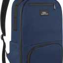 Laptop Backpack for Men, Mens Work Backpack, Bookbag for Men Women, Book Bag for School Teens, Travel Laptop Backpack Fits 15.6 Inch Notebook, Water Resistant Backpack with Luggage Strap (Navy)
