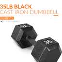 CAP Barbell Cast Iron Hex Dumbbell 35Lb
