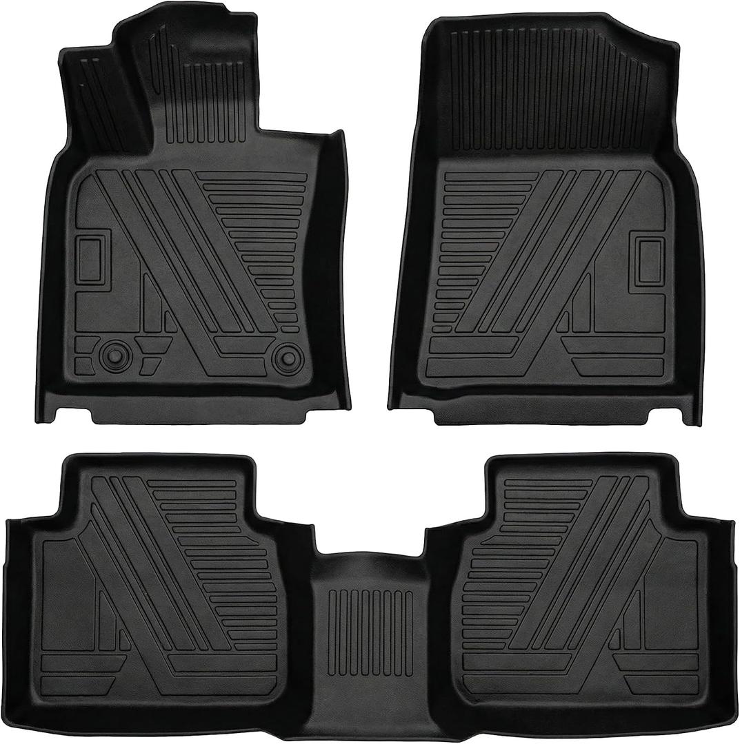 Aiqiying Floor Mats Compatible with Toyota Camry 2025-2026 Models，All Weather Waterproof Durable Custom-Fit Front Rear Rows Full Set Protection TPE Carpet Liners Accessories