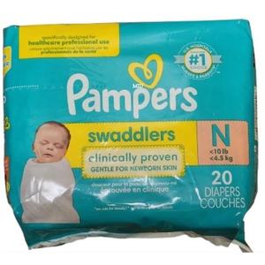 Pampers Swaddlers Diapers, Newborn (Up to 10 lbs.), 20 Count