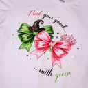 Pink Goes Good with Green Shirt Halloween Witch Costume Tee for Women Girls Cute Funny T-Shirt (White, XXL)