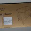 Baby Bassinet Bedside Sleeper, Portable Crib for Newborns, Adjustable 7-Height Auto-Lock, with Wheels, Soft Mattress & Breathable Mesh