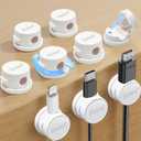 2 x 12 Pack Cord Organizer Holder,with a 8 mm (0.32 inches) Diameter, Accommodates Most Cables,Featuring a 360 Rotating Shaft,Cable Management Clips,for Home,Office,Car,Desk,Nightstand