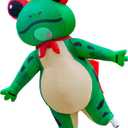 Animal Inflatable Costume Adult, Funny Blow Up Suit for Halloween Cosplay Party, Unisex Outfit - Frog, Shark, Tiger