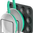 KORRTFID Kitchen Cabinet Organizer - Steel Cookware Rack, Divided Holder with 3 Slots for Skillets, Baking Tray and Chopping Board - Pan Storage (2.2 Inch Width Slots)