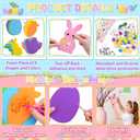 462 Piece Kids Easter Crafts Foam Decoration Kit DIY Bunny Egg Chick Carrot Shapes Easter Stickers for Home Decor Gift Tags Party Activities