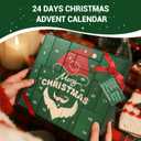 Advent Beauty Calendar for Adults 2025 Rinse & Robust Beard Care Kit Christmas Gifts for Men Skincare Beauty Advent Calendar for Men Christmas 24 Days Countdown Calendar Beard Care Grooming (Green)