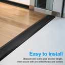 4″Wide Sturdy Thicken Aluminum Threshold Strip, Stylish Floor Transition Strip Door Threshold for Commercial High Traffic Places, Size 36in×4in×0.5in (Black)