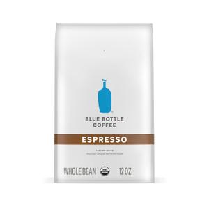 Blue Bottle Whole Bean Organic Coffee, Espresso, Dark Roast, 12 Ounce bag (Pack of 1)
