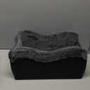 Portable Small Dog Seat for Car, Luxury Center Console Dog Car Seat Booster with Safety Tethers, Anti-Collapse Pet Travel Carseat for SUV, Truck (Black/Grey) (Black/Dark Gery)