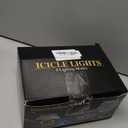 66ft Icicle Lights for Outside - 640 LED Christmas Lights Outdoor with 120 Drops 8 Modes, Plug in Twinkle Light Outside for Holiday Wedding Party Tree Room Indoor Thanksgiving Decoration, Warm White