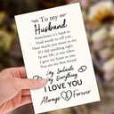8 x Fathers Day Card Gifts for Husband, Happy Father's Day Gift from Wife, Funny Father's Day Card To My Husband, I Love You Gift for Men Him