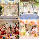 7.2 FT Wedding Arch Backdrop Stand, Gold Metal Arch Stand for Wedding Ceremony, Birthday Party, Baby Shower, Graduation, Floral Balloon Decoration