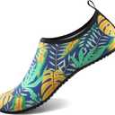 Tanamo Water Shoes for Women Men for Swim Pool Beach Camping Cruise Vacation Quick-Dry Aqua Socks Barefoot Yoga Travel Accessories Must Haves Zapatos De Agua 2026 New, 5-6 Women/4-5 Men, Painted Leaf