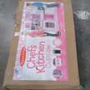 Melissa & Doug Wooden Chefs Pretend Play Toy Kitchen with Ice Cube Dispenser  Cupcake Pink/White - FSC Certified