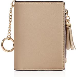 Gostwo Small Wallets for Women, Stylish Womens Wallet with ID Window, Zippered Coin Pocket and Tassel. Cute RFID Wallet for Women, ideal for Teen Girls, Commuters, and Women for Daily Use