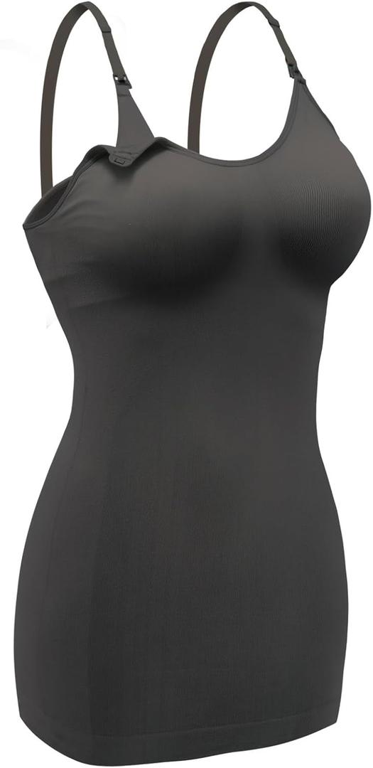 Womens Nursing Tank Tops Women Breastfeeding Seamless Maternity Cami Bra (Medium, Darkgrey)