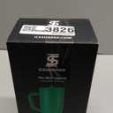 Ice Shaker 40 oz Tumbler with Handle and Straw | 40oz Green | Cold for 30+ Hours | 2-in-1 Tumbler Shaker Bottle | Odor-Free 40 ounce Bottle for Water, Protein Shakes, Smoothies, Cocktails