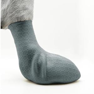 2.0 Skin-Like Dog Boots for Small, Medium & Large Breeds, All-Weather Dog Shoes for Hot Pavement & Winter Snow, Slip-On Socks, Strapless Booties for Indoor Hardwood Floors & Outdoor Traction (Storm Grey)