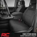 Rough Country Neoprene Seat Covers for Chevy Silverado & GMC Sierra 2500HD/3500HD (2014-2025) CrewCab - Waterproof & UV Resistant, Foam Padded