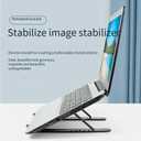 2 x Laptop Stand, Computer Tablet Stand Laptop Holder Riser Ergonomic Aluminum Adjustable 6 Angle Foldable Portable Desktop Holder Compatible with MacBook,iPad, HP, Dell, Lenovo 10-15.6-Gray