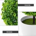 Amosfun 2Pcs Artificial Topiary Balls in Pots Simulated Boxwood Eucalyptus Plants Decorative Indoor Table Centerpieces for Home Office Relaxation