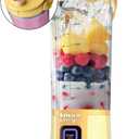 Ninja Blast Portable Blender, Cordless, 18oz. Vessel, Personal Blender For-Shakes and Smoothies, BPA Free, Leakproof-Lid and Sip Spout, USB-C Rechargeable, Dishwasher Safe, Lemon Meringue, BC151LB