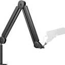 InnoGear Mic Boom Arm Microphone Stand Cable Management for Blue Yeti FIFINE AM8 K669B HyperX QuadCast S SoloCast AT2020 Shure SM7B MV7 and Other Microphone