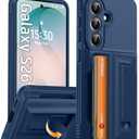 Oterkin for Samsung Galaxy S26 Wallet Case [4-5 Card Holder] [Kickstand] [RFID Blocking] [Full Camera Protection] [Military Grade Protection] Shockproof Rugged Phone Case for S26, Blue