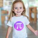 Pi Day Shirt Toddler Boys Girls Happy 3.14 Pie Day T-Shirts for Kids Funny Tops Graphic Math Tee Short Sleeve 2T-8Y (White)