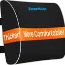 Lumbar Support Pillow for Office Chair, Car & Gaming Chair, Ergonomic Memory Foam Cushion for Back Comfort, Zoned Back Support, Double Adjustable Straps, Breathable Washable Cover, Black (Large)