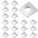 Blulu 20 Pcs Square Beveled Washer, Wedge Washers Carbon Steel Galvanized 2mm to 6.6mm Thick for Shim Leveling (3/8" X 7/8" X 7/8")