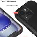 Diverbox for iPhone 15 Case - [Shockproof] [Dropproof] [with Screen Protector ] Heavy Duty Protection Phone Case Cover for Apple iPhone 15 6.1 inch (High Gloss Black)