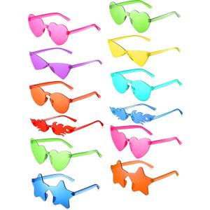 Kanayu 12 Pcs Mixed Style Rimless Sunglasses Retro Party Favors Eyewear for Bachelor Party Photoshoot Costume Accessories (Neon Color) Kanayu 12 Pcs Mixed Style Rimless Sunglasses Retro Party Favors Eyewear for Bachelor Party Photoshoot Costume Accessories (Neon Color)