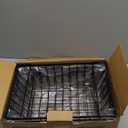Freezer Organizers Bins with Folding Handles4 Pack Stackable Upright Freezer Organizers Baskets for 5-7 Cu.Ft Deep Freezer Storage, Increased Space for Food Storage, Easy to AccessBlack