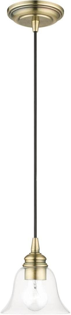 Livex Lighting, 46480-01, Moreland, Single Pendant, Antique Brass